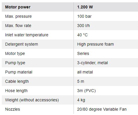 BOSCH EASYAQUATAK 100 HIGH PRESSURE WASHER info